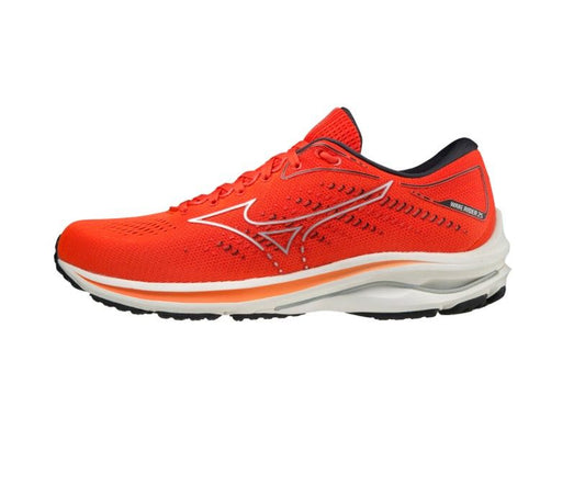 Adidași bărbați pentru alergare Mizuno WAVE RIDER 25 / Cherry Tomato / 10077C / Vaporous Gray / J1GC210394