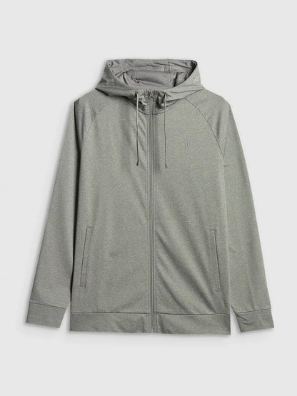Мужской батник на молнии для фитнеса 4F M631 4FWSS26TFSWM631 grey melange