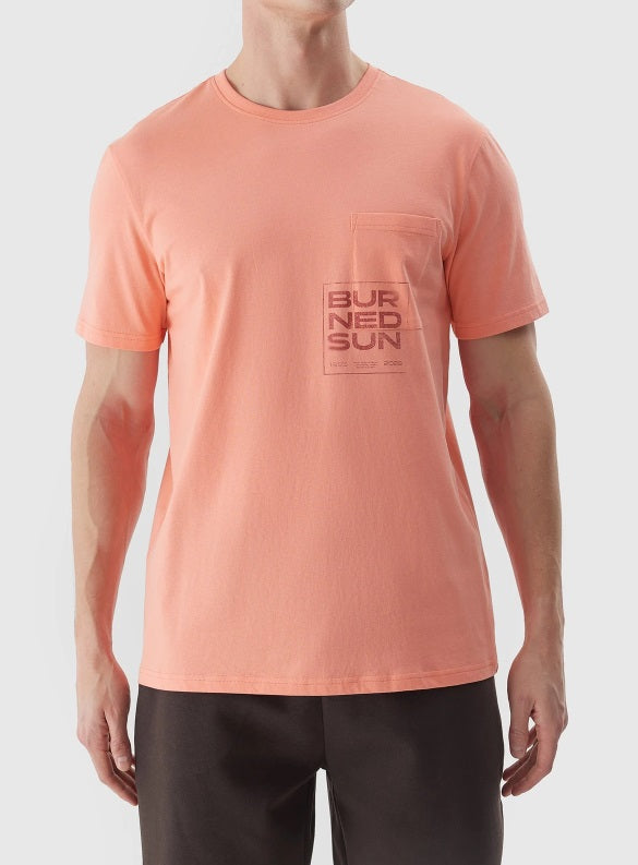 Мужская футболка casual 4F M1284 4FWSS24TTSHM1284 Coral