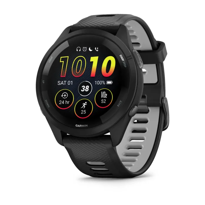 Ceas inteligent pentru alergare 010-02810-10 Garmin Forerunner 265 Black/Powder Gray