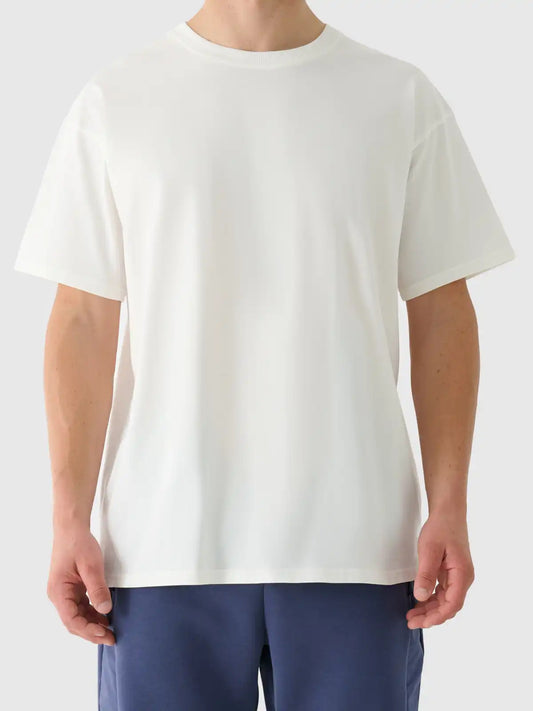 Tricou pentru bărbați casual 4F M2403 4FWAW25TTSHM2403 creme