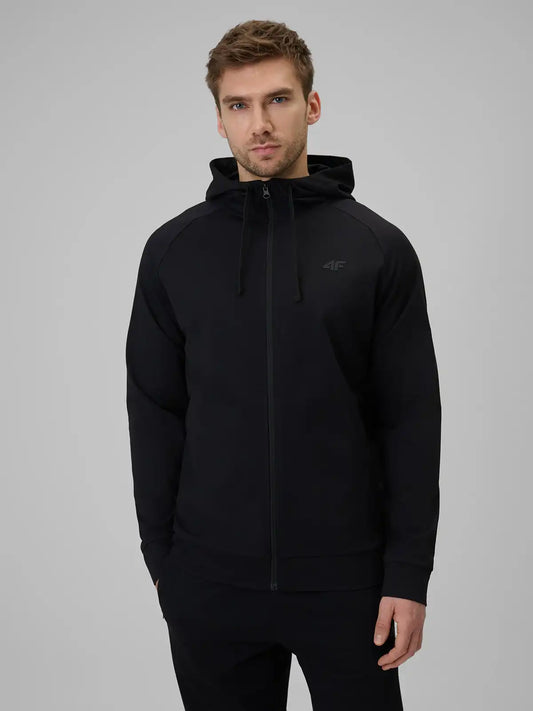 Hanorac cu fermoar pentru bărbați 4F M631 4FWSS26TFSWM631 deep black
