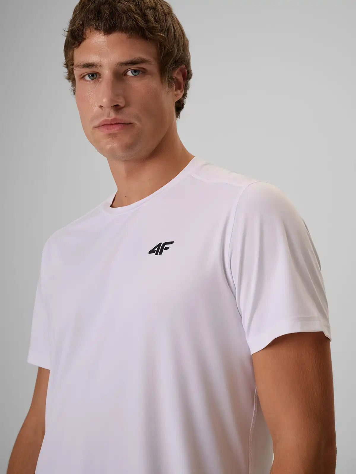 Мужская футболка для фитнеса 4F M2355 4FWAW26TFTSM2355 white