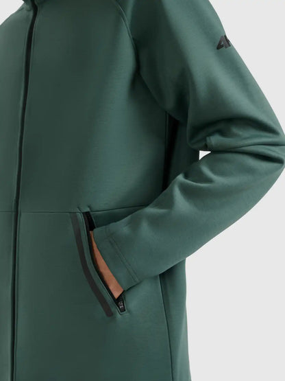 Hanorac cu fermoar pentru bărbați 4F M1865 4FWAW25TSWSM1865 green