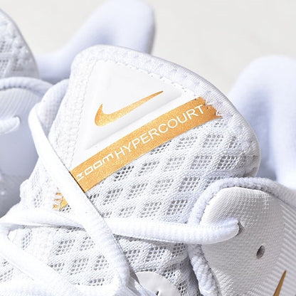 Кроссовки мужские для волейбола Nike Zoom Hyperspeed Court DJ4476 - 170 white/metallic gold