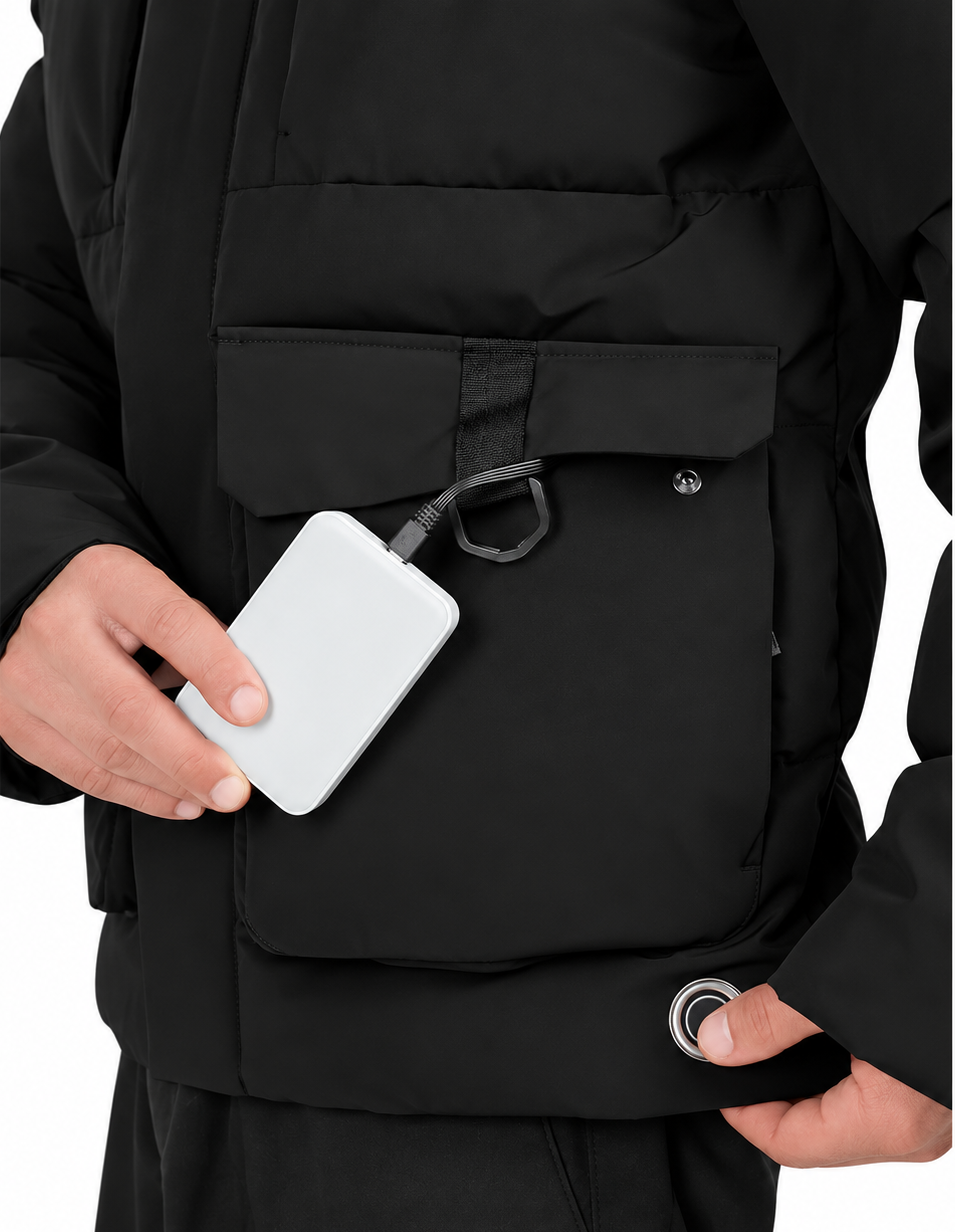 Geacă de ski pentru bărbați 4F M1214 4FWAW26TTJAM1214 deep black