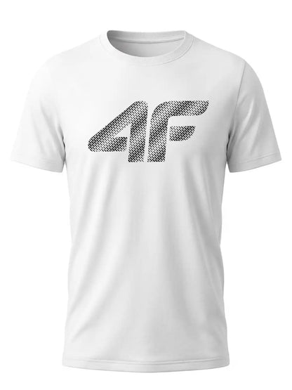 Tricou pentru bărbați casual 4F M3342 4FWMM00TTSHM3342 white