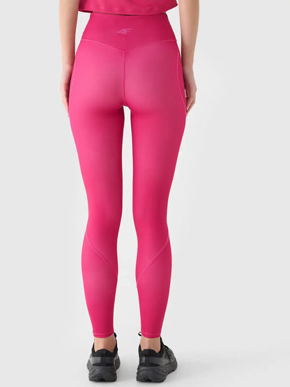 Legginși de antrenament pentru femei 4F F369 4FWAW25TFTIF369 pink