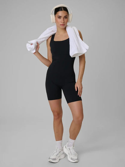 Salopetă de yoga pentru femei 4F F053 4FWSS26TJUMF053 deep black