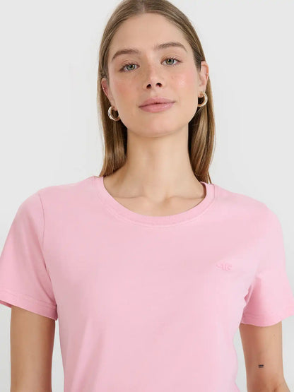 Tricou pentru femei casual 4F F2356 4FWMM00TTSHF2356 light pink