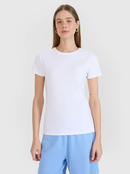Женская футболка casual 4F F2255 4FWMM00TTSHF2255 white