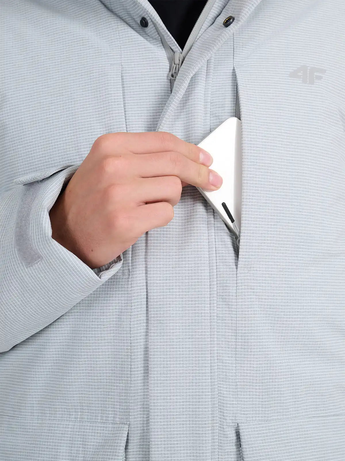 Jachetă impermeabilă pentru bărbați 4F M0884 4FWAW25TTJAM0884 grey