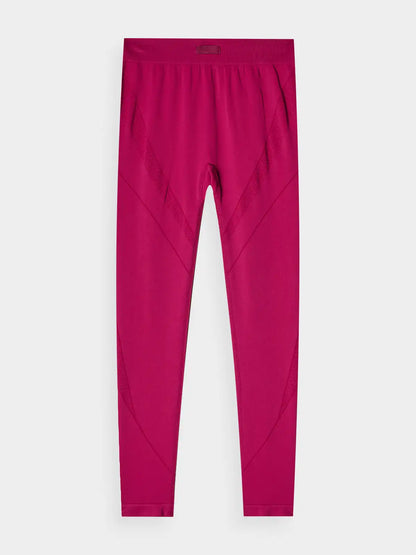 Legginși de antrenament pentru femei  4F F055 4FRAW24TFTIF389  burgundy