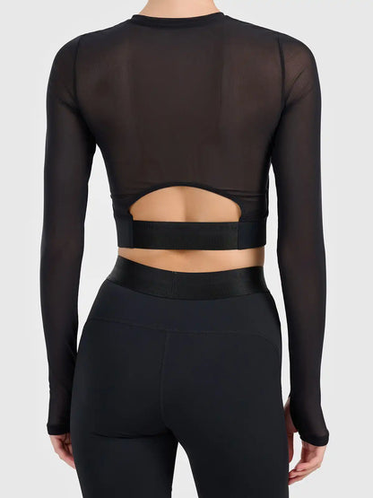 Longsleeve de fitness pentru femei 4F  F594 4FWAW26TFLOF594 deep black