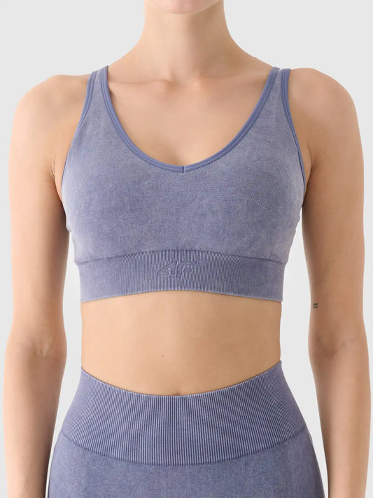 Bra pentru fitness 4F F210 4FWAW25USBAF210 dark blue
