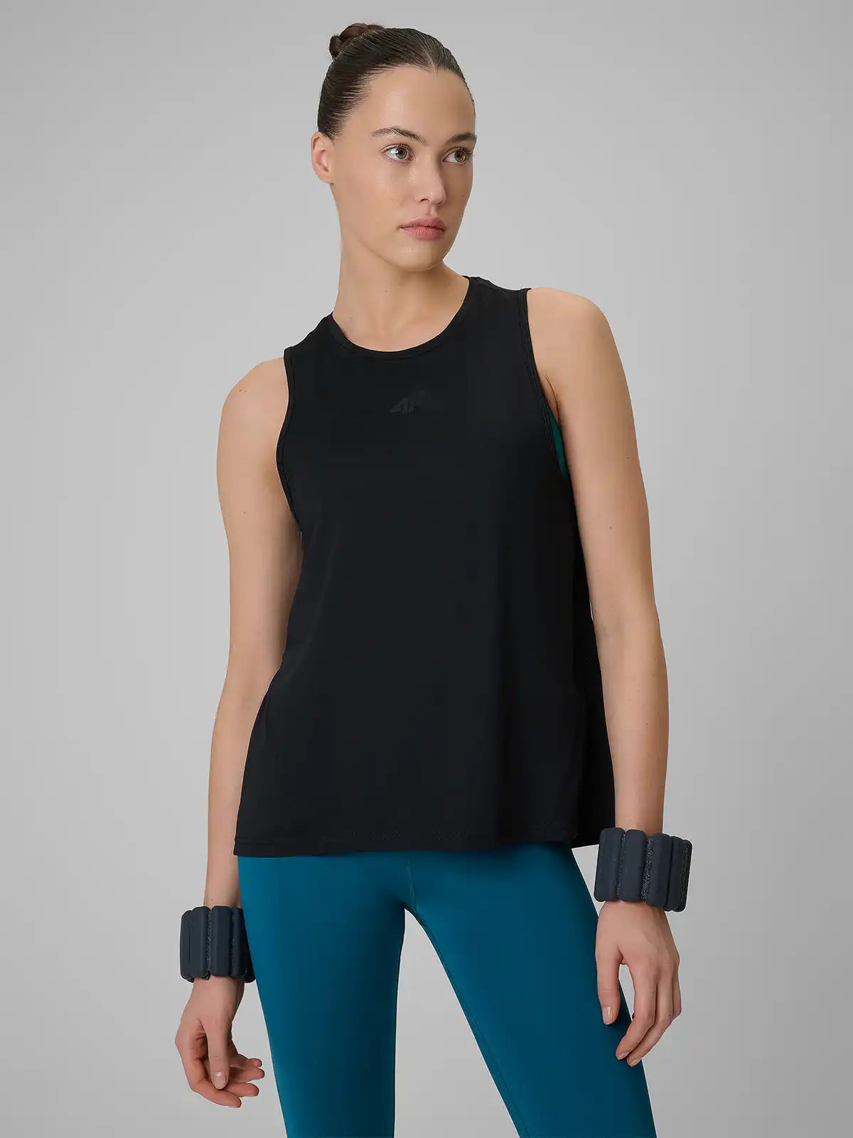 Maiou de fitness pentru femei 4F F0767 4FWSS26TFSLF0767 deep black