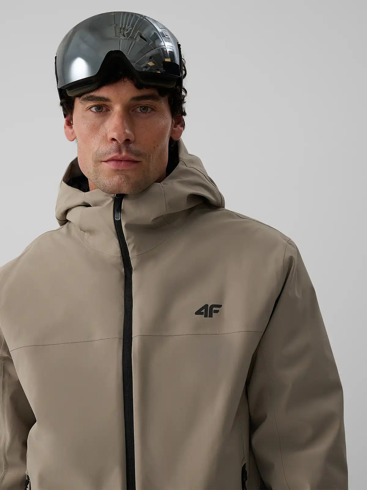 Geacă de ski pentru bărbați 4F M1202 4FWAW26TTJAM1202 beige