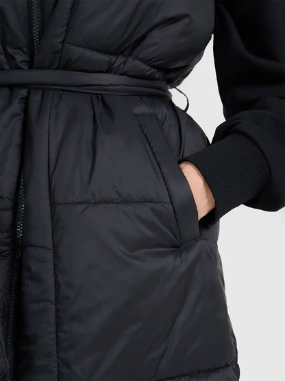 Vestă lungă din puf pentru femei 4F F221 4FWAW25TVJAF221 deep black