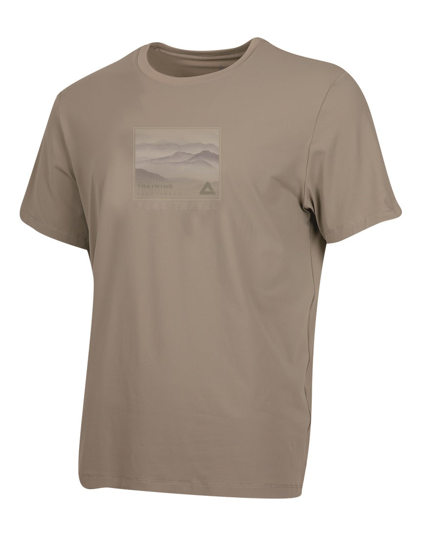 Tricou de antrenament pentru bărbați Peak FW6252231 grey olive