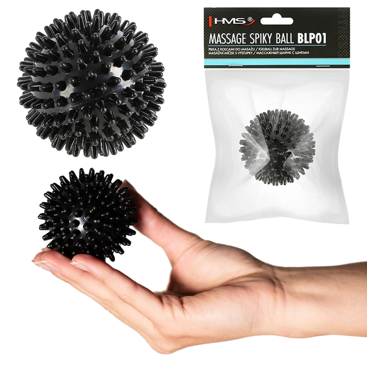 Массажный мяч Abisal BLP01 black spiky HMS