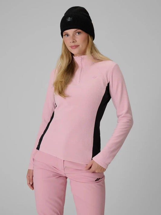 Hanorac microfleece pentru femei 4F F085 4FWAW26UFLEF085 light pink