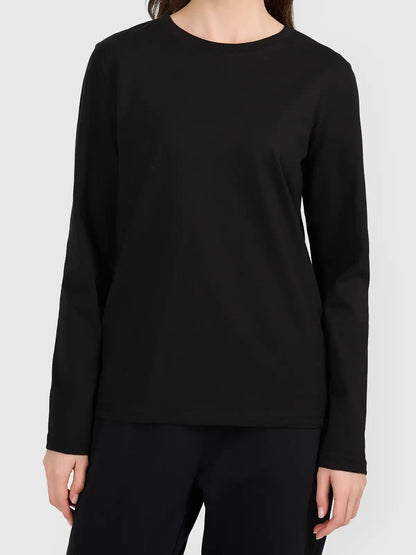 Longsleeve pentru femei casual 4F F639 4FWMM00TLONF639 deep black