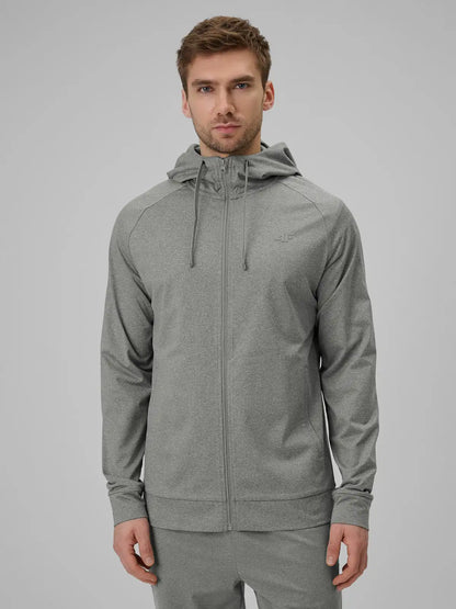 Мужской батник на молнии для фитнеса 4F M631 4FWSS26TFSWM631 grey melange