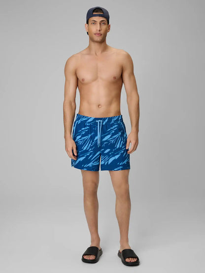 Pantaloni scurți de plajă pentru bărbați  4F M166 4FWSS26UBDSM166 teal allover