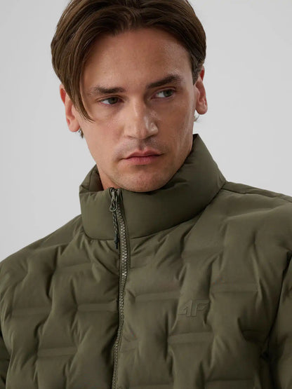Jachetă de puf pentru bărbați 4F M0938 4FWAW26TDJAM0938 khaki