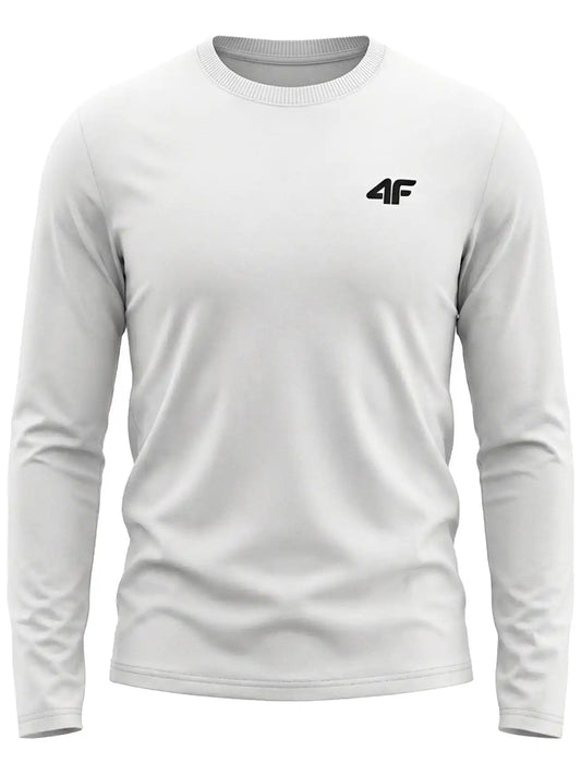 Longsleeve pentru bărbați casual 4F M611 4FWMM00TLONM611 white