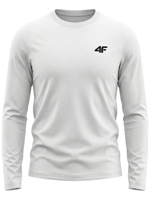 Longsleeve pentru bărbați casual 4F M611 4FWMM00TLONM611 white
