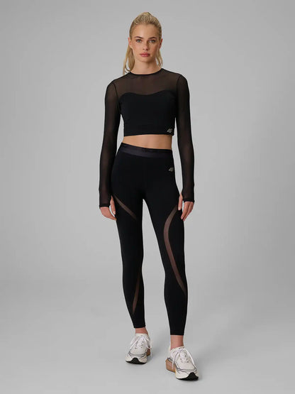 Женские леггинсы для фитнеса 4F  F475 4FWAW26TFTIF475 deep black