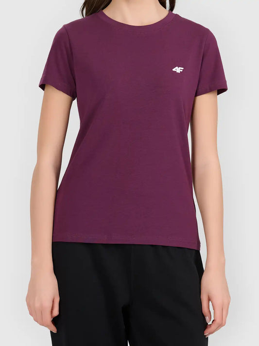 Tricou pentru femei casual 4F F3500 4FWAW26TTSHF3500 burgundy