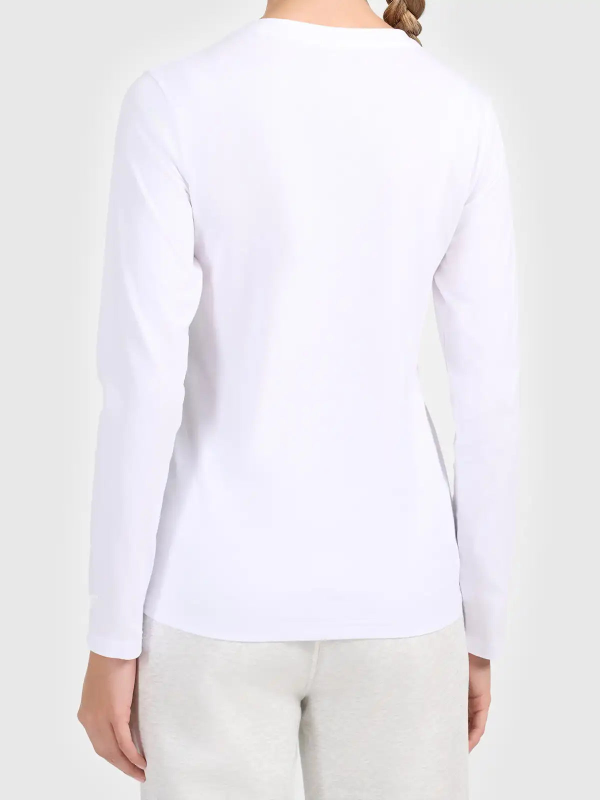 Longsleeve pentru femei casual 4F F639 4FWMM00TLONF639 white