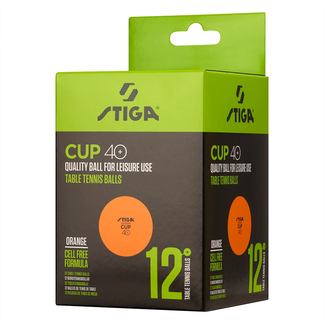 Набор мячей для настольного тенниса Stiga Ball Cup 40+ Orange 12-pack 1110-2510-12