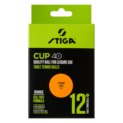 Набор мячей для настольного тенниса Stiga Ball Cup 40+ Orange 12-pack 1110-2510-12