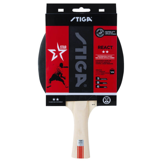 Rachetă de tenis de masă Stiga 11212-8418-01 bat react - 2-star