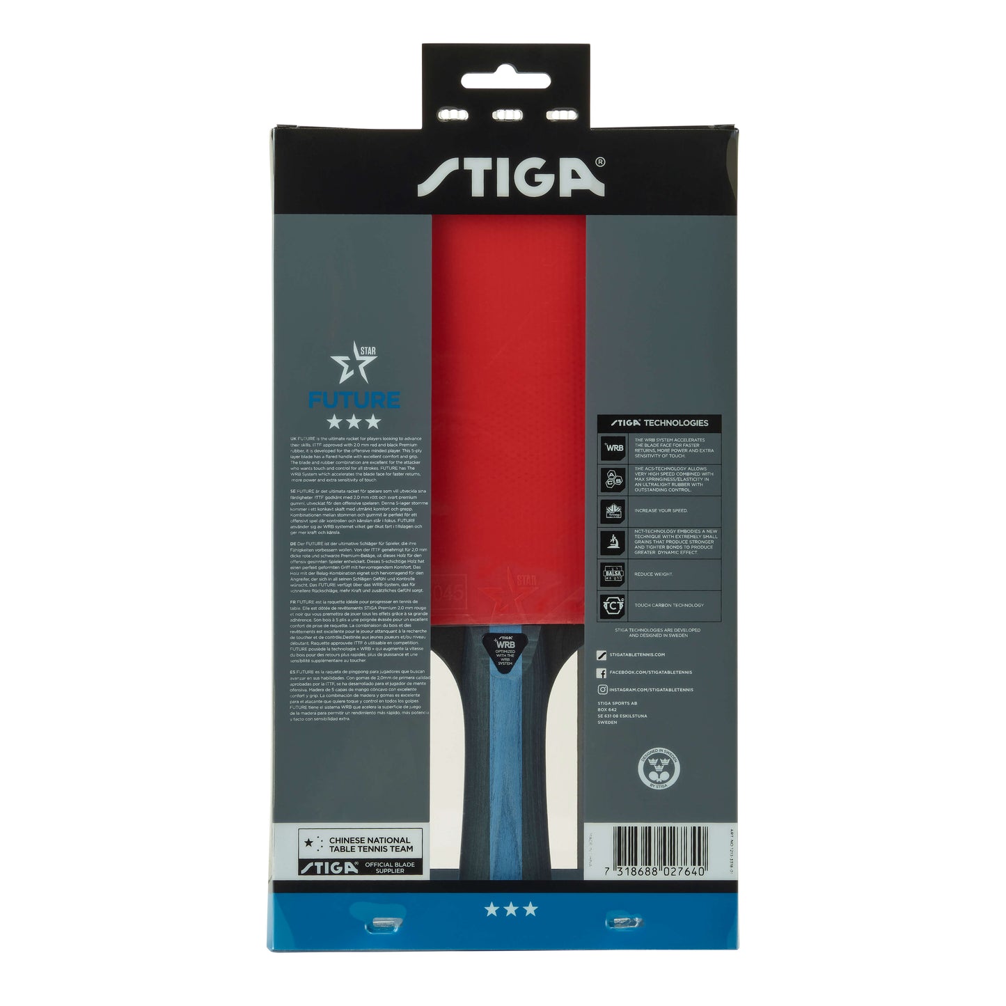 Rachetă de tenis de masă Stiga 1213-3318-01 bat future - 3-star