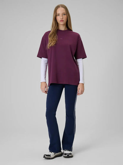Женская футболка casual  4F F2744 4FWSS26TTSHF2744 burgundy