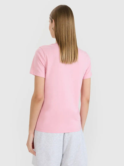 Tricou pentru femei casual 4F F2356 4FWMM00TTSHF2356 light pink