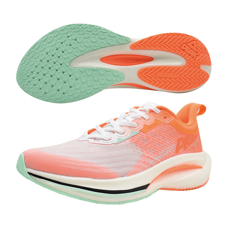 Adidași de alergare pentru bărbați Peak WINDSTORM PRO ET41317H fluorescent orange/white