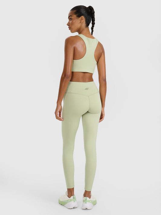 Legginși de antrenament pentru femei  4F F360 4FWAW25TFTIF360 light green