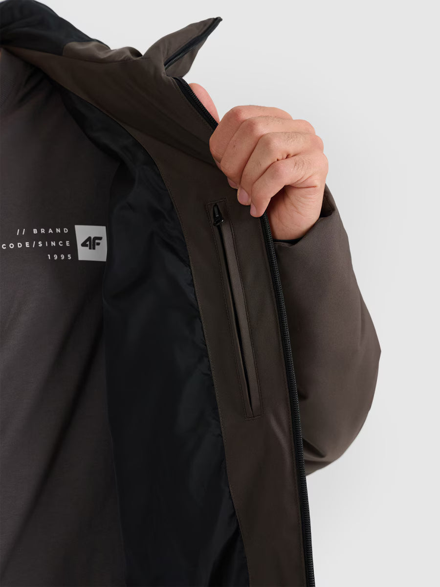 Jachetă impermeabilă pentru bărbați 4F M0995 4FWAW25TTJAM0995 khaki