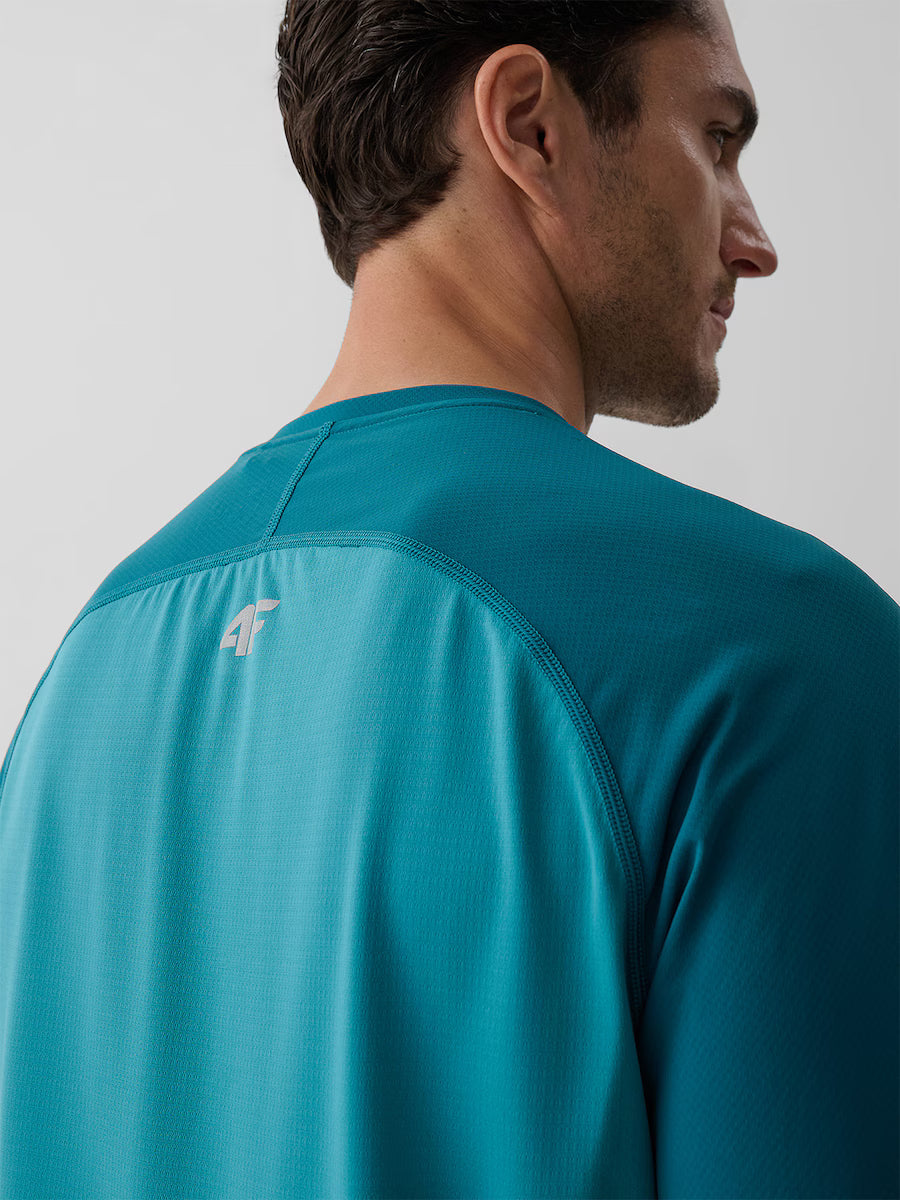 Longsleeve pentru bărbați pentru alergare 4F M591 4FWAW26TFLOM591 teal