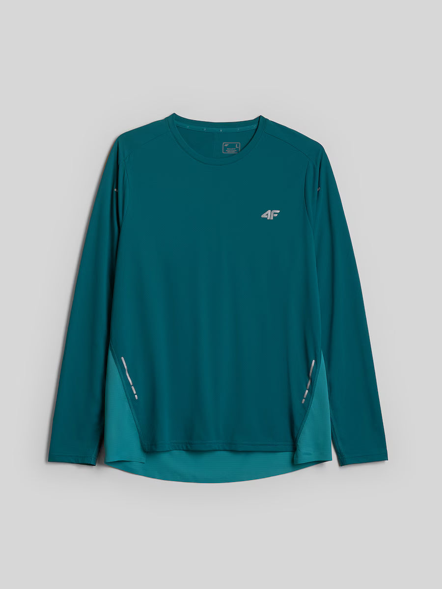 Longsleeve pentru bărbați pentru alergare 4F M591 4FWAW26TFLOM591 teal