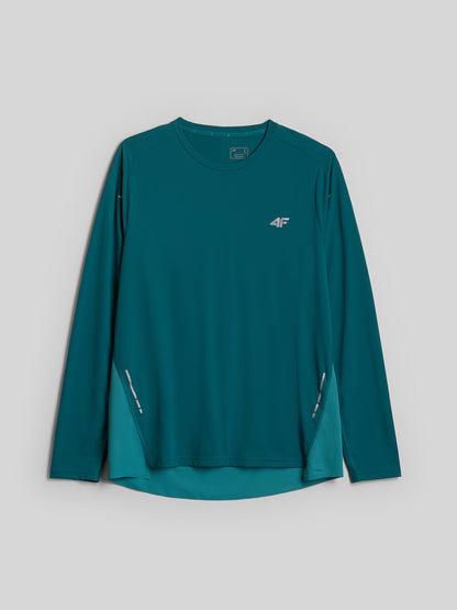 Longsleeve pentru bărbați pentru alergare 4F M591 4FWAW26TFLOM591 teal