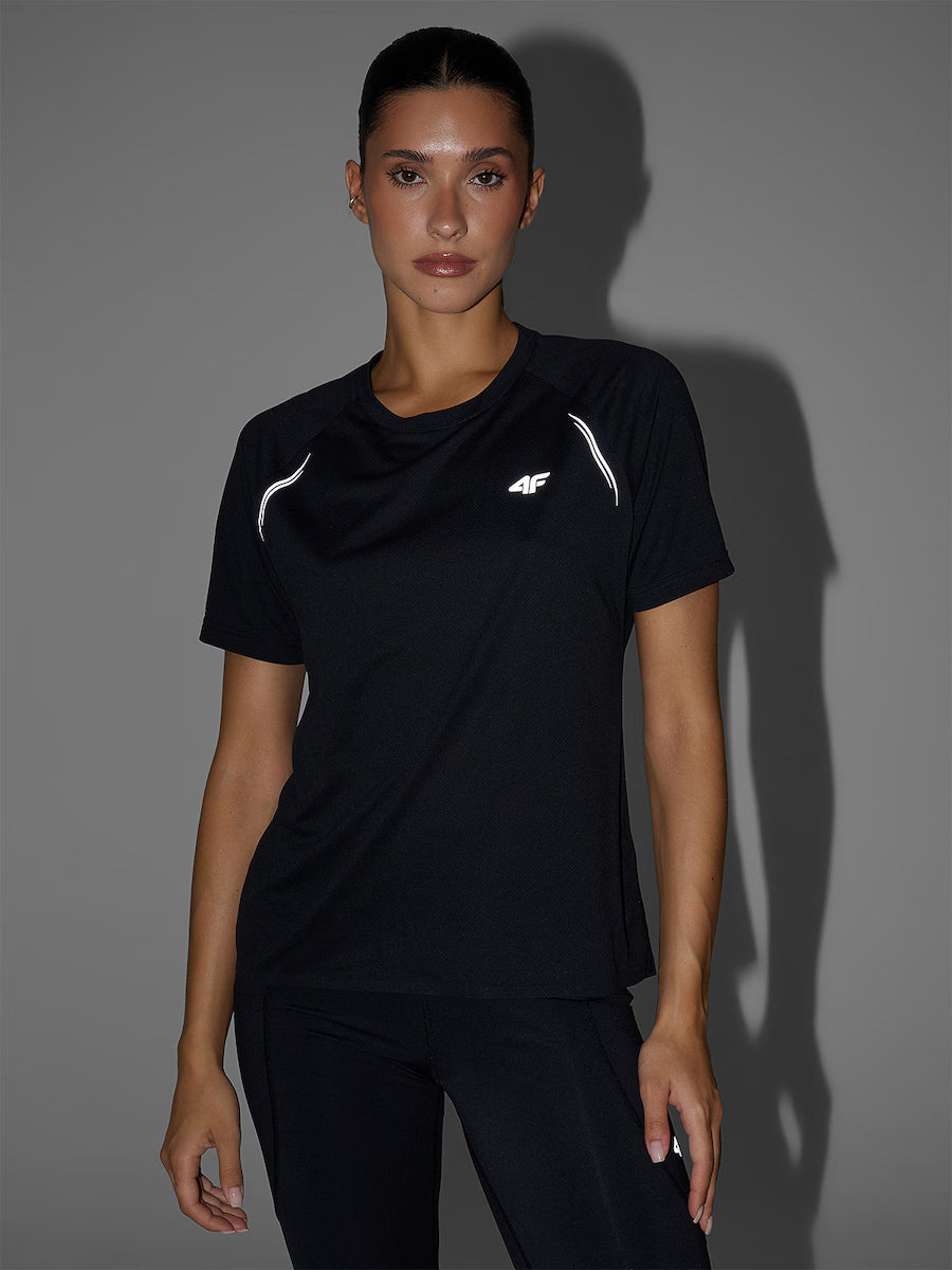 Tricou de alergare pentru femei 4F F2274 4FWAW26TFTSF2274 deep black 