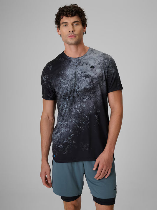 Мужская футболка для фитнеса 4F M2220 4FWAW26TFTSM2220 black allover