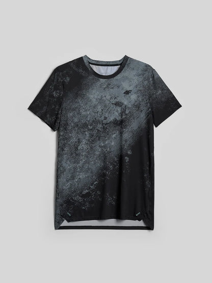 Tricou de fitness pentru bărbați 4F M2220 4FWAW26TFTSM2220 black allover