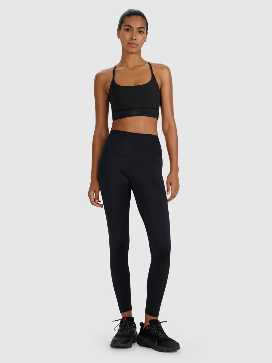 Legginși de antrenament pentru femei 4F F411 4FWMM00TFTIF411 deep black